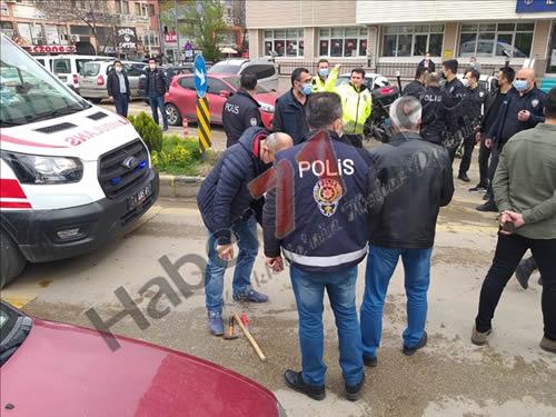 Emniyet Önünde Kavga Bir Polis Bir Bekçi Yaralandı