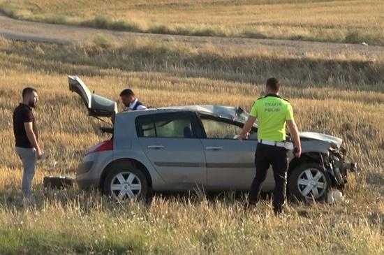Virajı Alamadı Metrelerce Sürüklendi